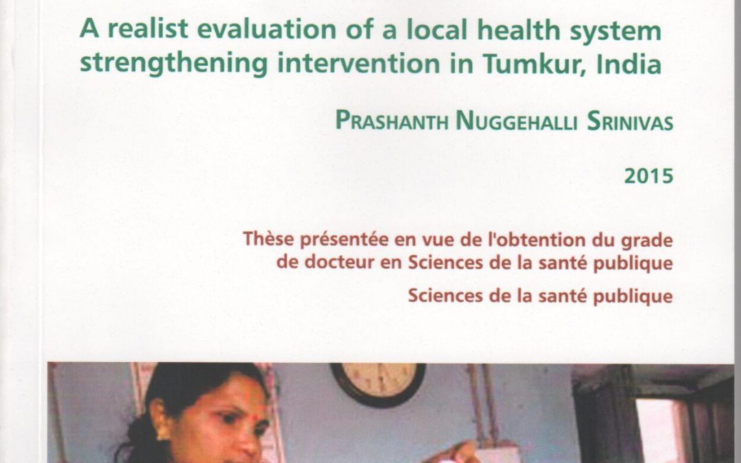 Prashanth NS, Capacity building and performance in local health systems, 2015.