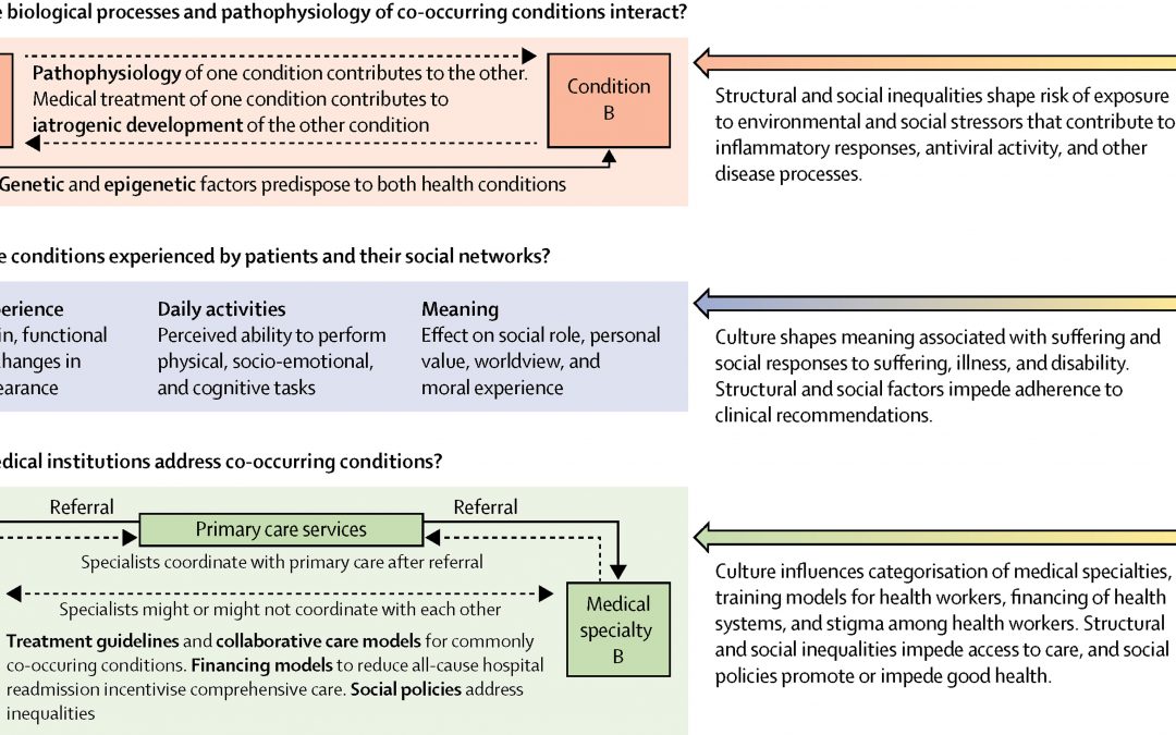 Mendenhall E, Kohrt BA, Norris SA, Ndetei D, Prabhakaran D, Non-communicable disease syndemics: poverty, depression, and diabetes among low-income populations, Lancet. 2017 Mar 4; 389(10072): 951–963.