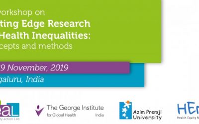 Workshop on cutting edge research on health inequalities: Concepts & methods